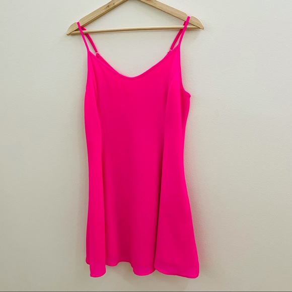 Bright pink spaghetti strapped dress - Picture 6 of 6